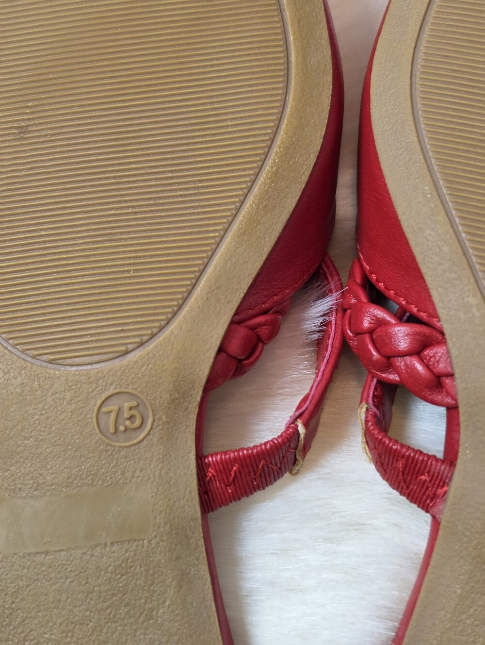 Journee Collection Red Braided-Strap Pointed Toe Mule - Picture 9 of 10